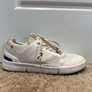 On The Roger Clubhouse Tennis Shoes Comfort‎ Walking Sneakers White Blue W8.5